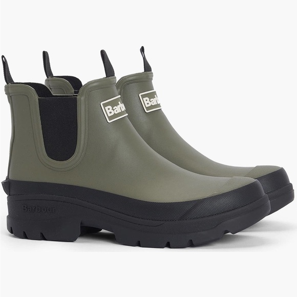 Barbour Olive Green Chelsea Boots - Picture 4 of 11